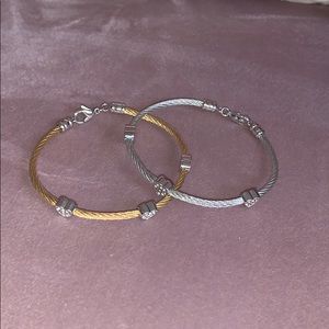 Gold & Silver Heart Charm Bracelet